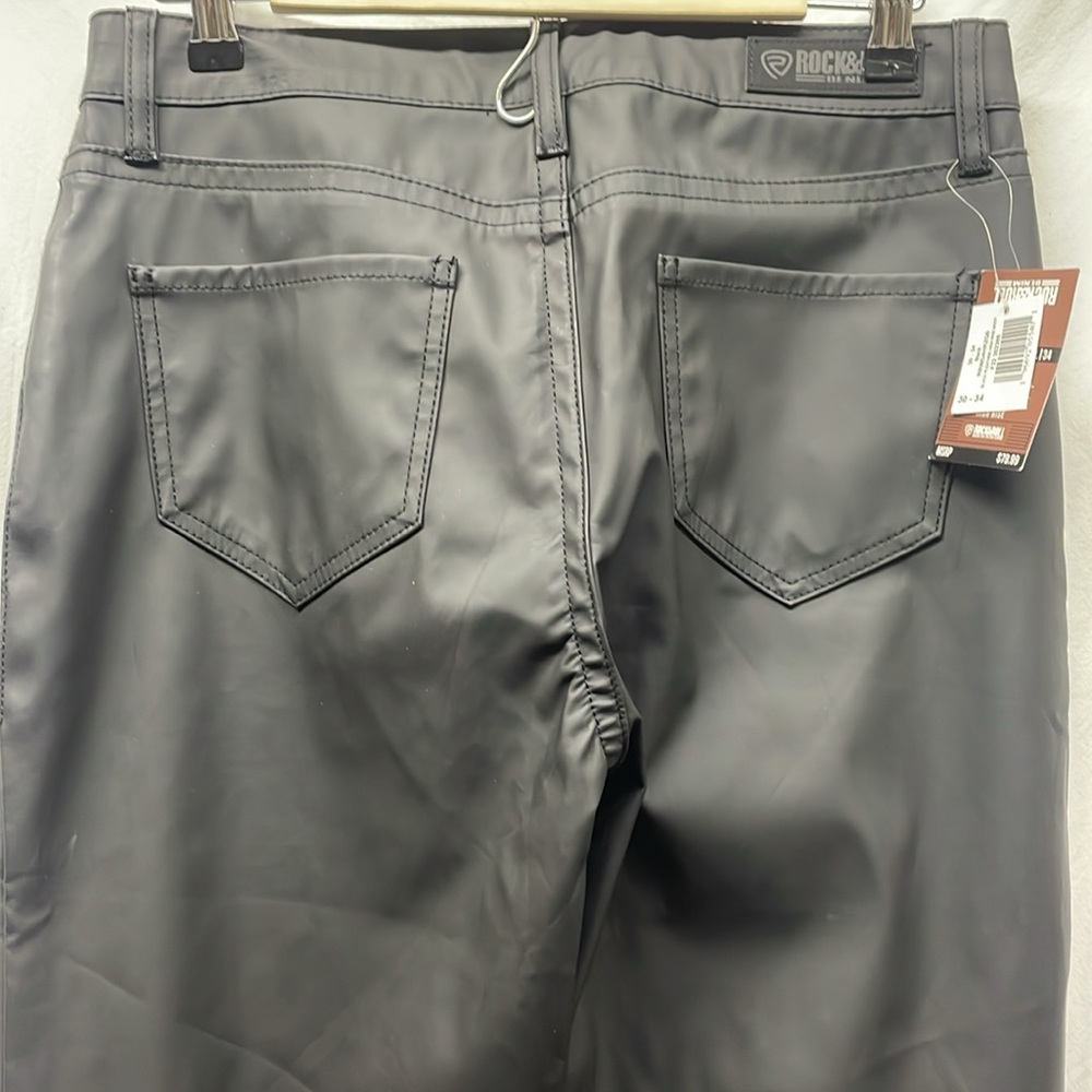 Rock & Roll Denim Black Pleather High Rise Bootcut for Women NWT - Picture 5 of 13